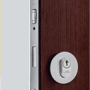 Fechadura Rolete e Trava Roseta Redonda